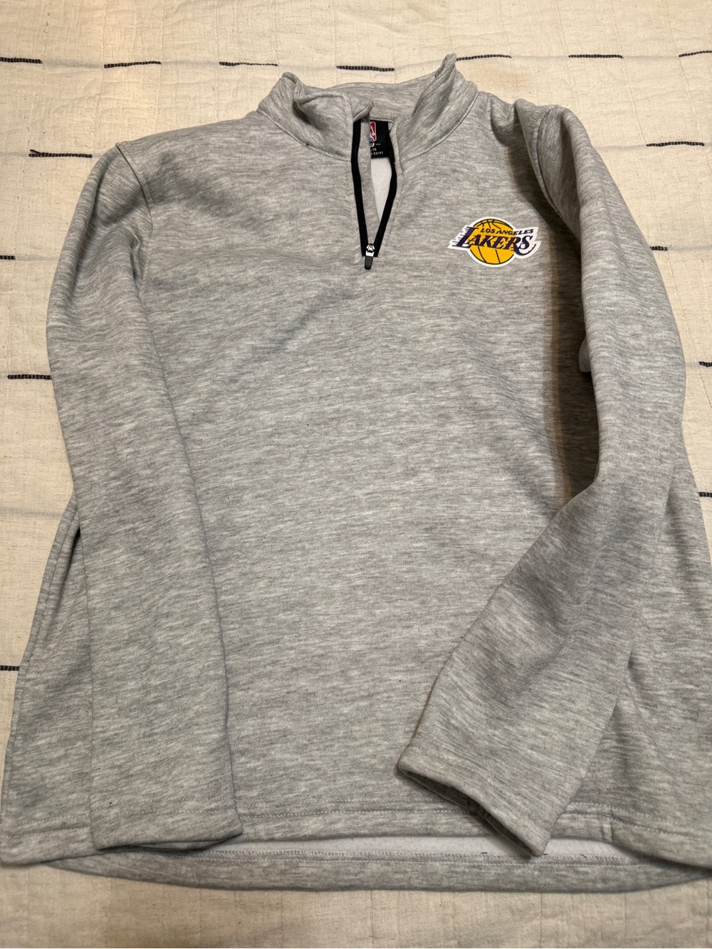 Gray Quarter-Zip Pullover Sweater